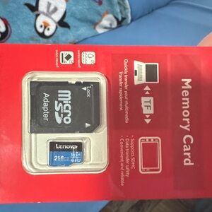 Lenovo Black and Blue Micro SD Card with Adapter